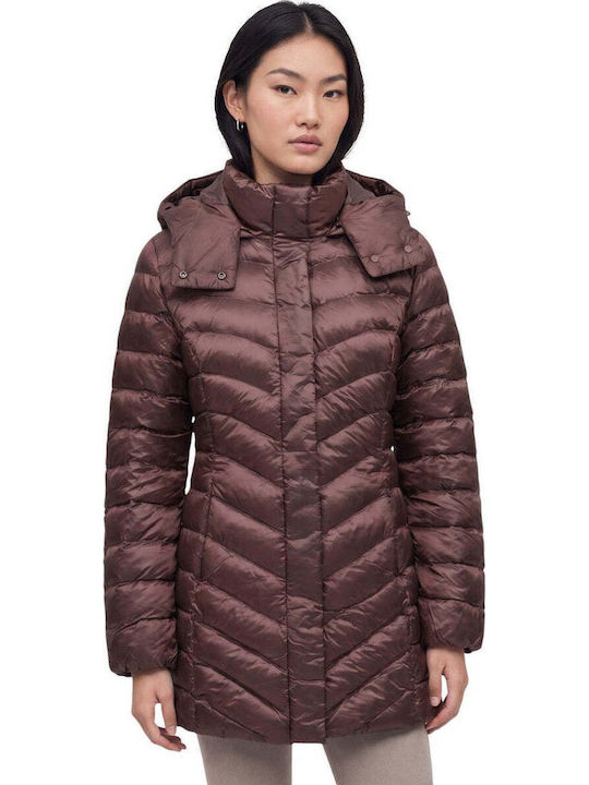 Emporio Armani Long Women's Winter Jacket Brown
