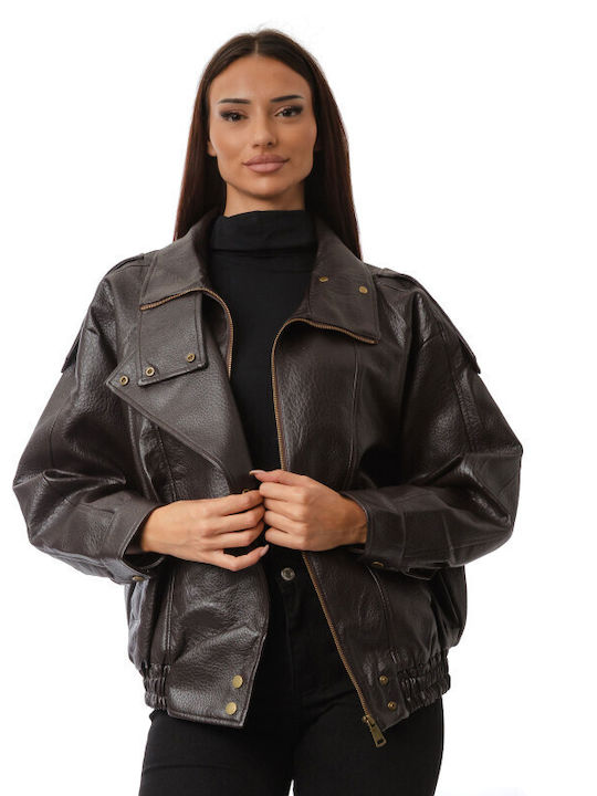 Silia D Women's Dark Brown Winter Jacket
