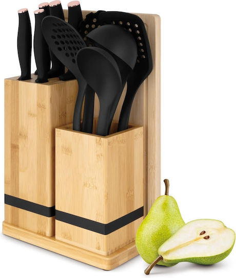 Berlinger Haus Set de Ustensile de Gătit din Bambus cu Suport, 12 Piese, Negru