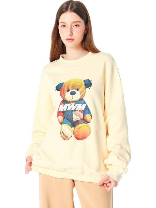 Mod Wave Movement Damen-Sweatshirt Beige