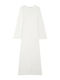 Rochie Maxi Tricou Tricotată Ecru