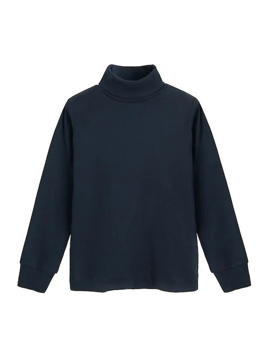 Kids' Blue Long-Sleeved Turtleneck