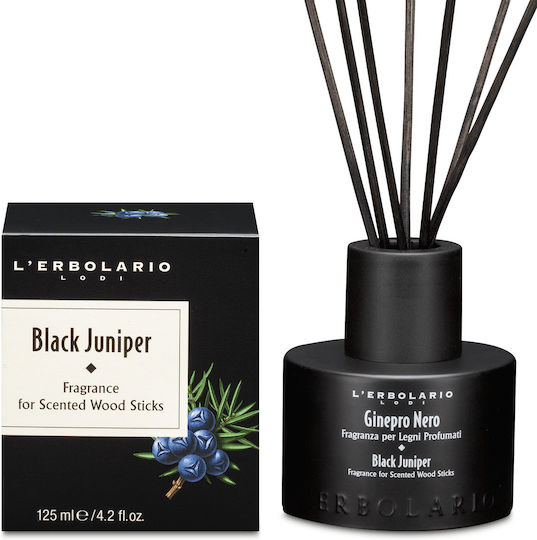 L' Erbolario Ginepro Nero Fragrance für Duftstäbchen Raumduft Holzstäbchen Ginepro Nero 125 ml