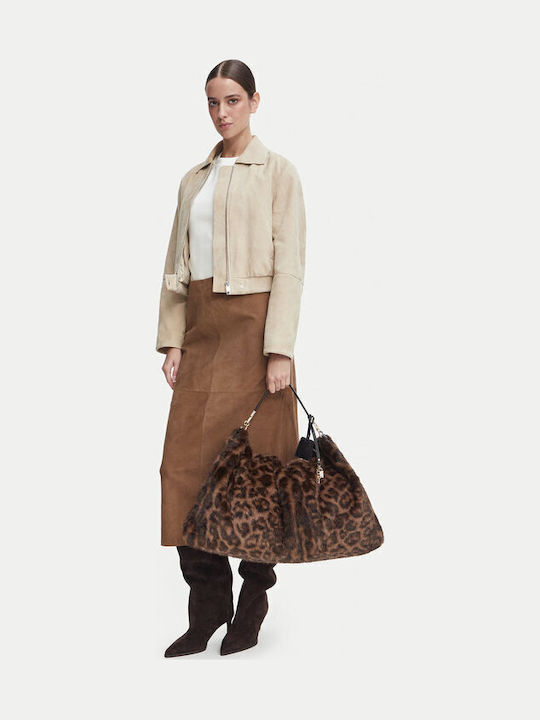 Brown Fur Women's Shopper Bag