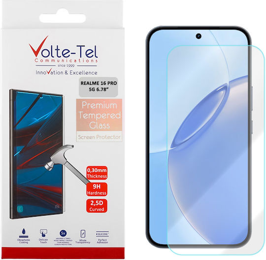 Volte-Tel 2.5D 0.2mm Full Glue Tempered Glass (Realme 16 Pro)