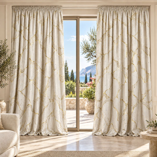 My Home Luxury Κουρτίνα με Τρέσα Εκρού 280x270εκ. My Home Luxury Κουρτίνα με Τρέσα Εκρού 280x270εκ.