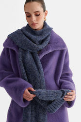 attrattivo Damen-Set mit Strickmütze in Blau