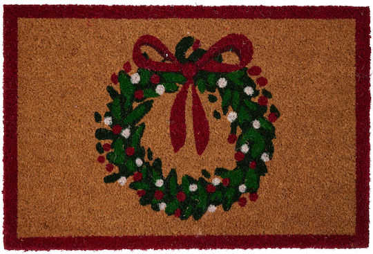 K-m Wreath Coconut Coir Entrance Mat Beige 40x60cm
