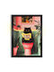 "toilet Cat" Neon LED Lighted Painting 50x70 cm