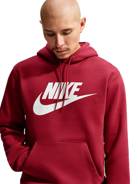 Nike Червен суитшърт с качулка