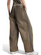 Women's Fabric Trousers in a Baggy Fit Brown