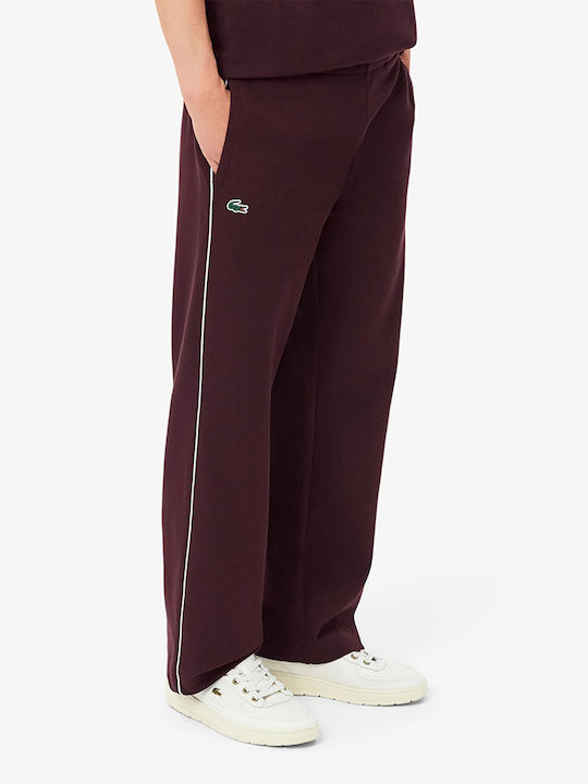 Lacoste Burgunderrote Jogginghose