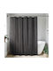 Zebra Effect Black Κουρτίνα Μπάνιου Υφασμάτινη 180x200cm Black