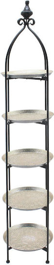 Bookcase Black/Silver 30x30x160cm
