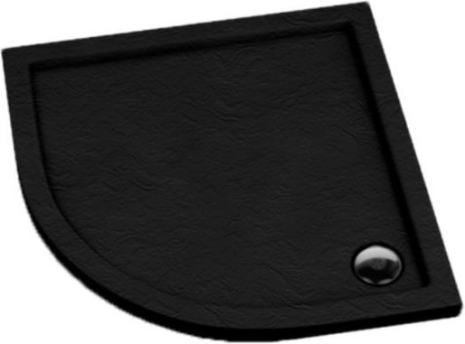 Semicircular Black Porcelain Shower Tray 90x90cm