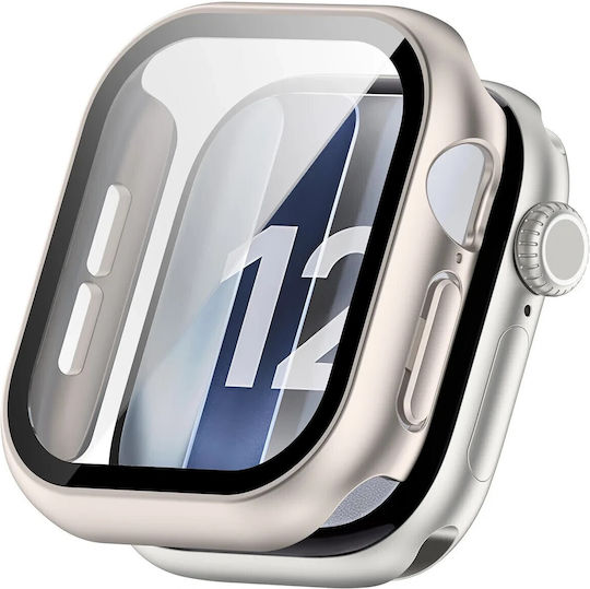 Bizonmobile Adamo Case Screen Protector Compatible Apple Watch 12 46 Mm Satin Champagne