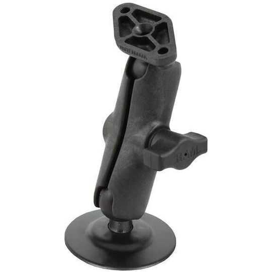 Ram Mounts Ram Flex Adhesive Double Ball Mount Diamond Plate Medium B Size
