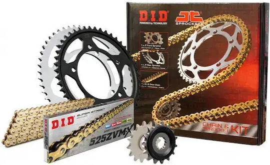 DID-JT Drive Chain & Sprocket Kit DID JT Yamaha TDM 900 02 Gold Chain ZVMX