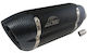 Apido Auspuff-Endrohr Ø51 40 cm Oval Schwarz-Carbon