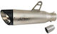 Apido Auspuff-Endrohr Ø51 25 cm Rund Silber