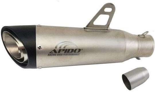 Apido Auspuff-Endrohr Ø51 25 cm Rund Silber