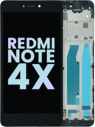 OLED модул с рамка Xiaomi Redmi Note 4x, оригинален OEM, матов черен цвет OLED модул с рамка Xiaomi Redmi Note 4x, оригинален OEM, матов черен цвет