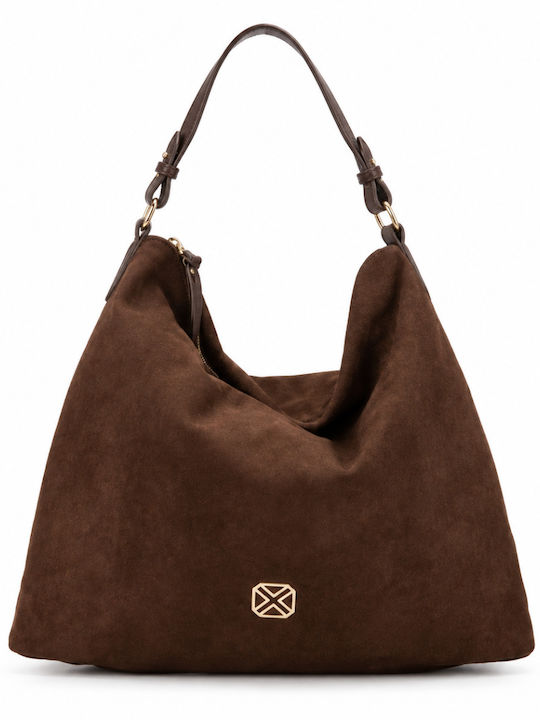 Women's Hobo Bag Suede Brown