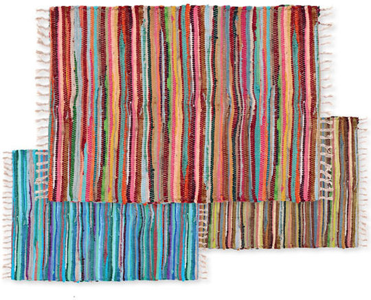 TnS Rectangular Cotton Multicolour Rug 40x60cm