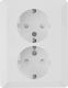 Lucas Single Recessed Power Socket White
