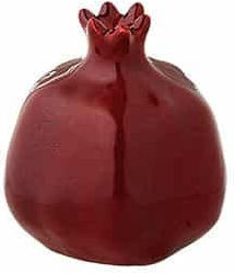 JK Home Decoration Tabletop Lucky Charm Pomegranate Red Ceramic 9x10cm 2 Pieces