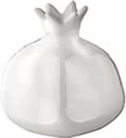 JK Home Decoration Tabletop Lucky Charm Pomegranate White Ceramic 5x5cm 6 Pieces