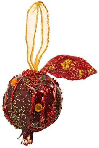 JK Home Decoration Tabletop Pomegranate Lucky Charm Burgundy 6 Pieces