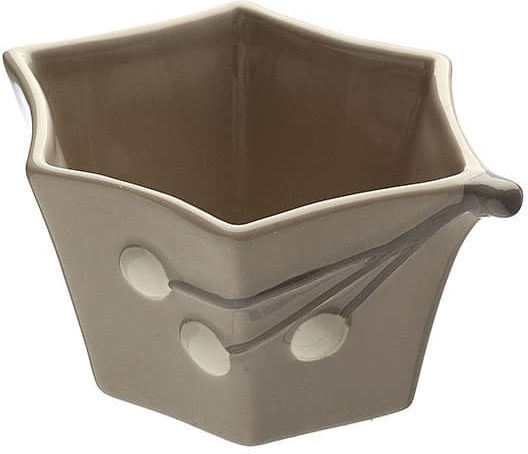 JK Home Decoration Set Weihnachts-Schalen aus Keramik Grau 2 Stück
