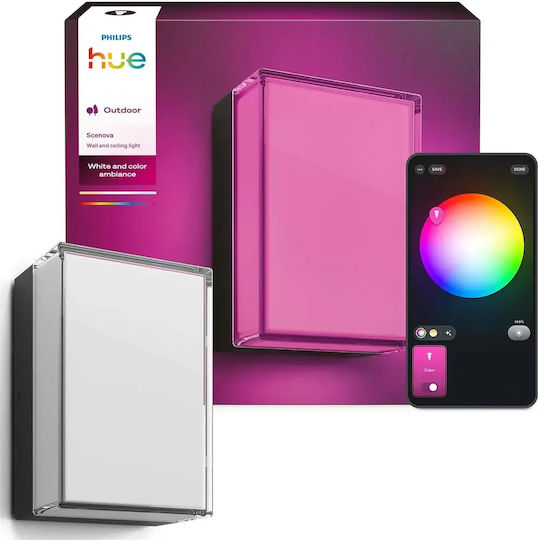 Philips Hue Waca Scenova Φωτιστικό Τοίχου Μαύρο