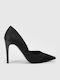 Black Suede Pointed Toe Heels
