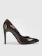 Pointed Patent Leather Heels in Brown