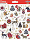 Elegante Weihnachtsaufkleber 15 x 17 cm 212029