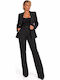 Women's Black Set with Trousers P-395