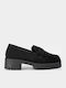 Damen-Loafers aus Leder in Schwarz
