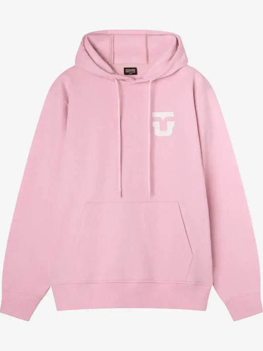 Union Φούτερ Pink με Κουκούλα