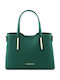 Olimpia Leather Women's Tote Bag Petrol Blue