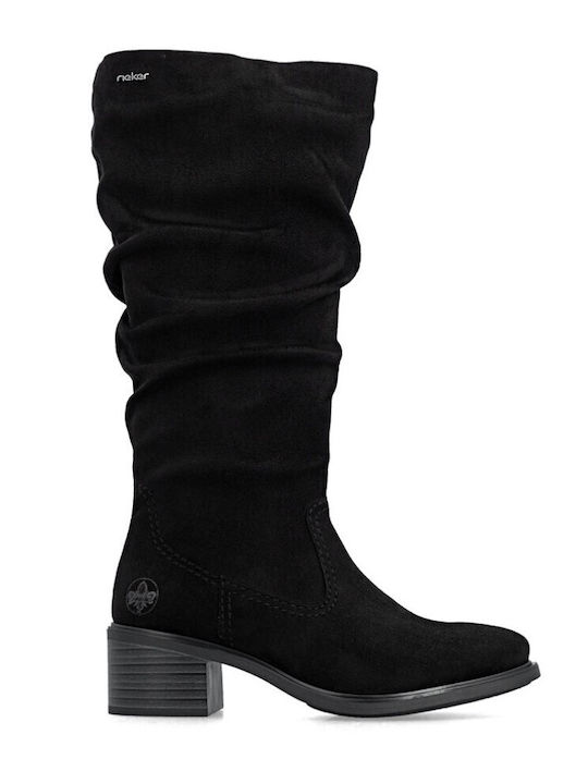 Damenstiefel mit schwarzem Fell