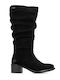 Damenstiefel mit schwarzem Fell