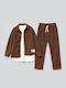 Kids Set with Pants 3 Pieces Brown