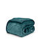 Lino Home Erba Single Sherpa Blanket 160x220cm Petrol Blue