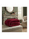 To megalo pazari Single Sherpa Blanket 150x200cm Burgundy