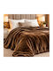 Decotelia Single Blanket 160x240 cm Coffee Brown