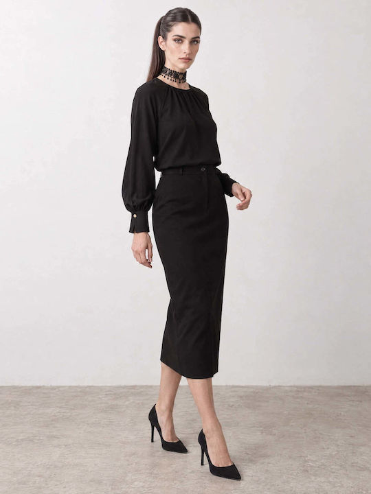 Bill Cost Bleistiftrock mit hohem Bund, Midi, S...