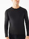 Ysabel Mora Men's Black Long-Sleeved Thermal Shirt