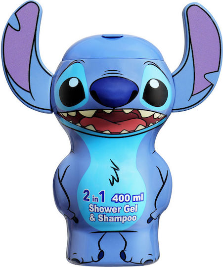 Air Val Stitch Παιδικό Αφρόλουτρο & Σαμπουάν 2 Σε 1 3d 400ml